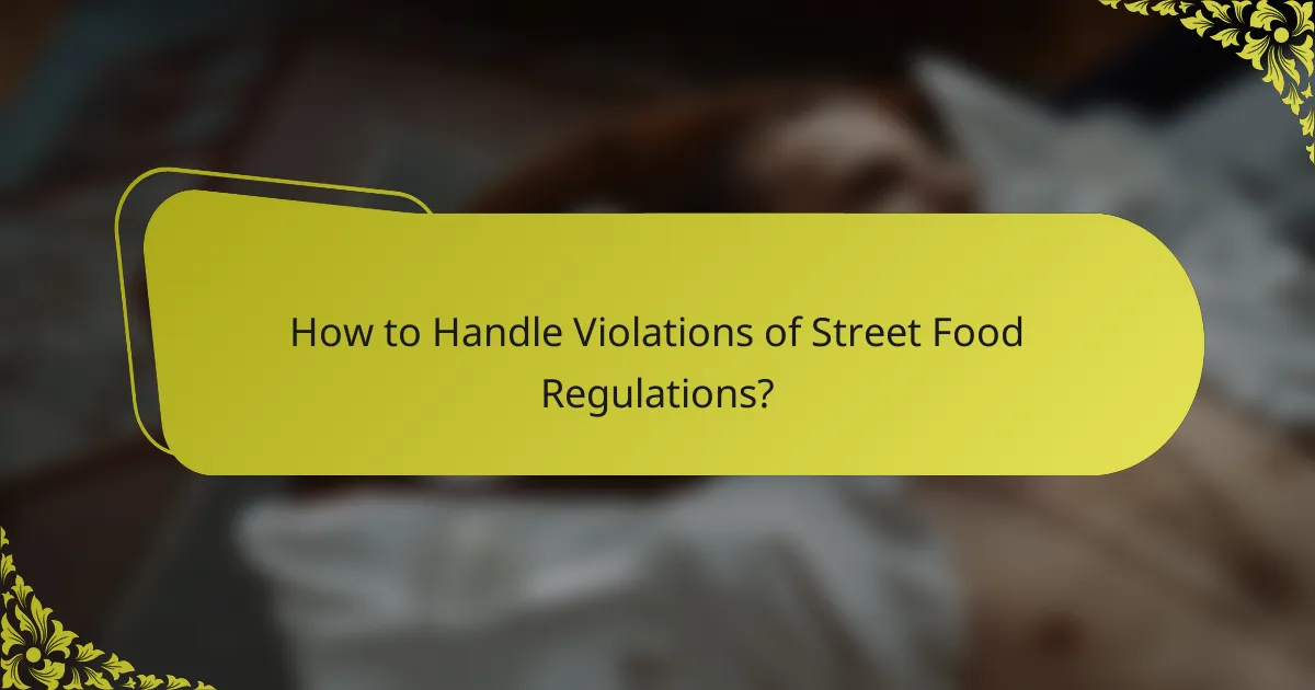 How to Handle Violations of Street Food Regulations?